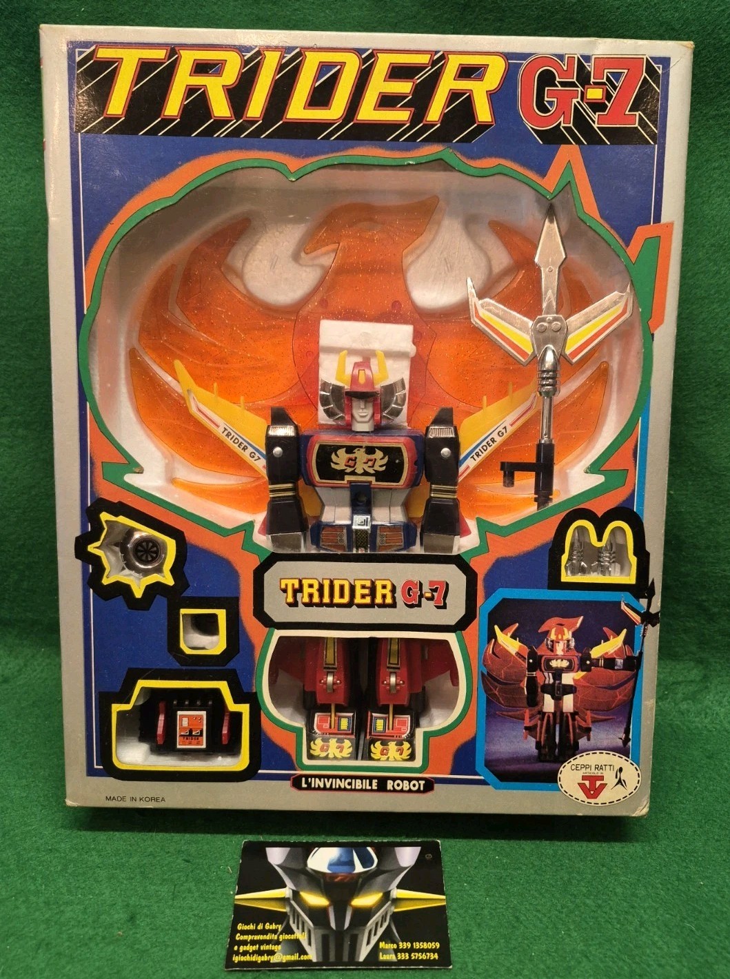 Robot TRIDER G-7 Uccello di Fuoco Bird Attack, Clover Korea, Ceppi Ratti Box ITA