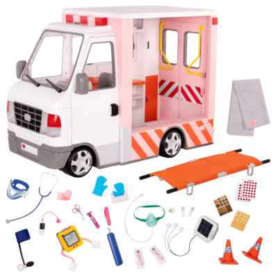 Our Generation OG Rescue Ambulance Car Truck for 18'' Dolls Brand New