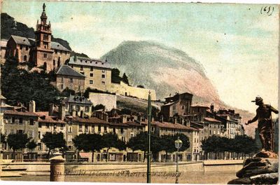 Old postcard ed. AQUA 1350 GRENOBLE Le Couvent Ste-MARIE (214404)