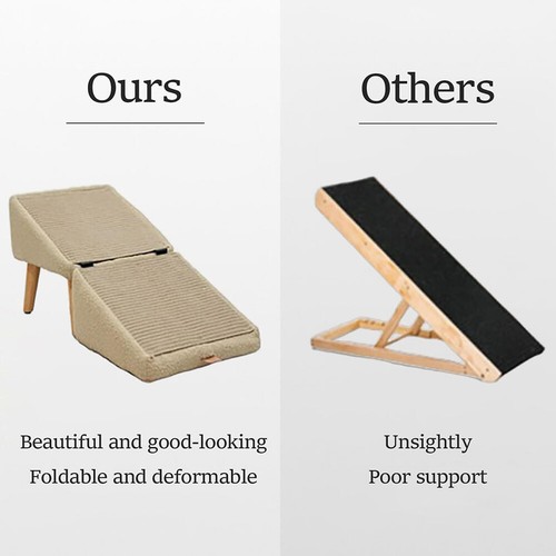 2 in 1 Dog Step with Footrest Stool Pet Stair Transformable Cat Ramp for Outdoor - Picture 11 of 28