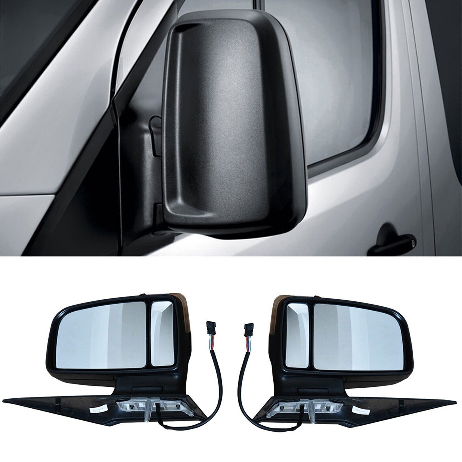 2Pcs Folding Side Mirrors for Mercedes-Benz Sprinter 906 2006-2012