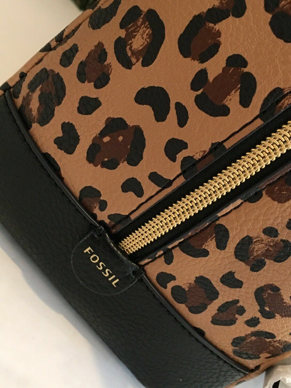 fossil leopard purse