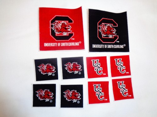 University of South Carolina" GAMECOCKS" - Fabric Applique Iron Ons -10 Pieces - Picture 2 of 2
