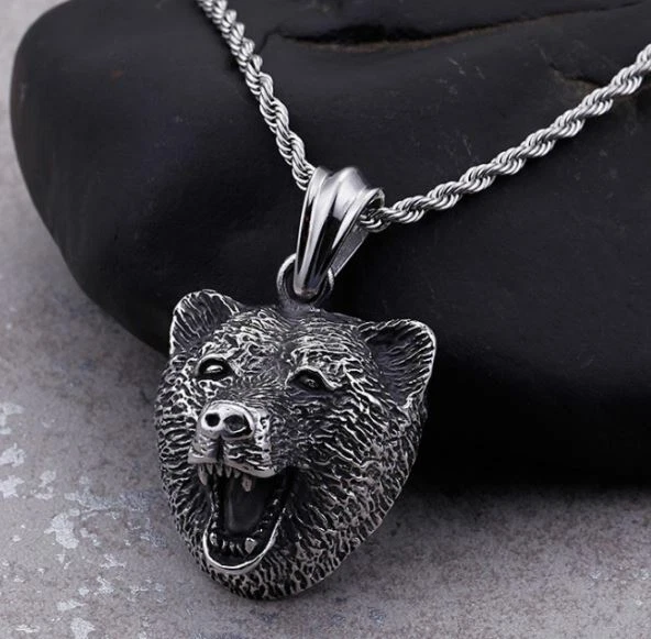 COMTRUDE Mens Punk Animal Pendant Choker Necklace Bear Charms Sweater  Chains Necklaces Stainless Steel Jewelry Gifts | Amazon.com