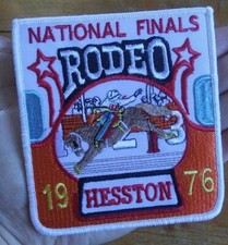 VINTAGE RODEO  - Horse & Cowboy  HESSTON Bronco Bustin PATCH