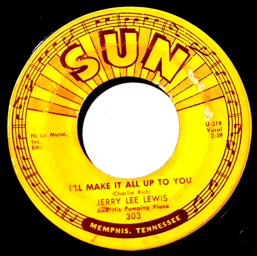 JERRY LEE LEWIS - Break-Up / I'll Make it All Up To You - 45rpm 1958  SUN 303 Foto 2 de 4