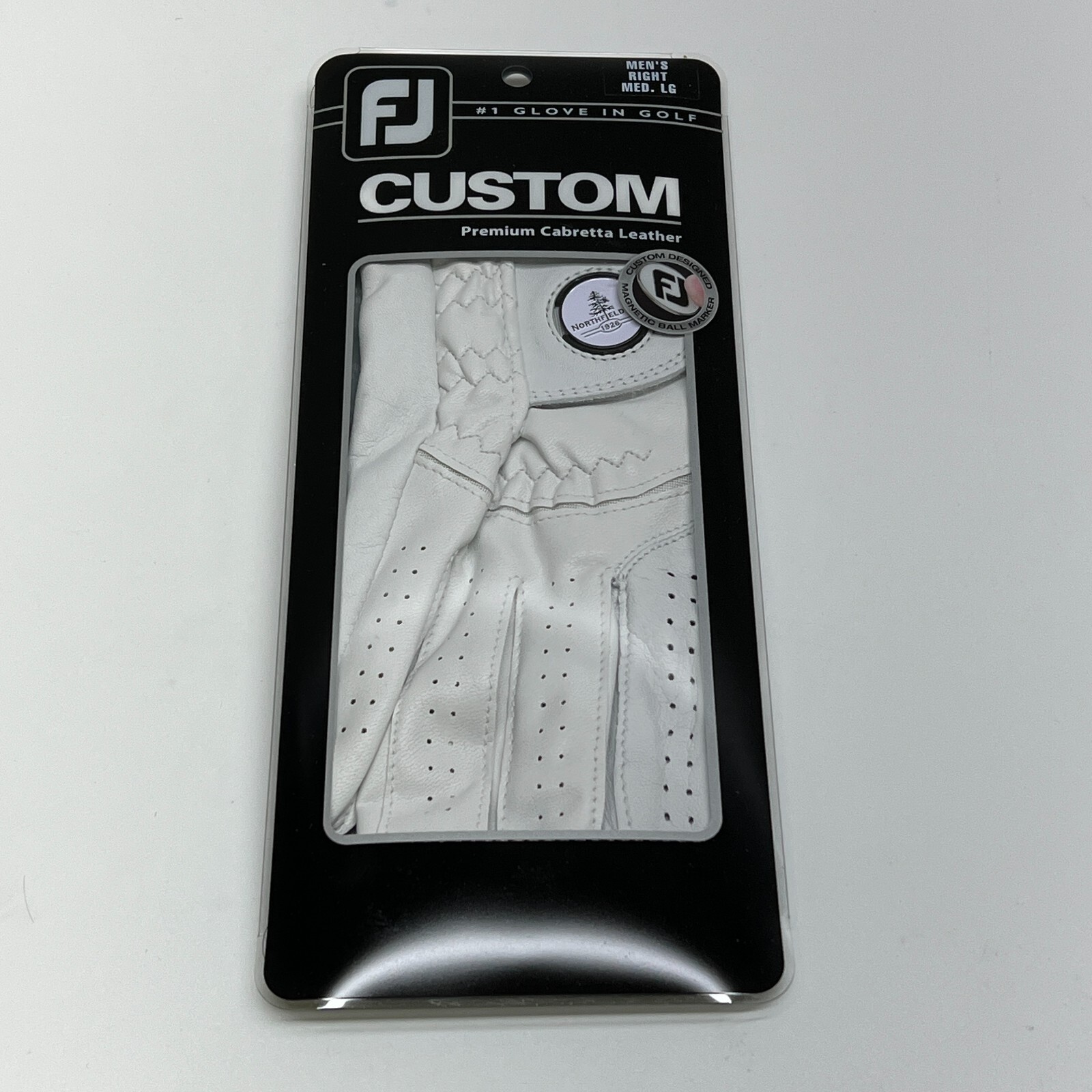 FJ Footjoy Custom Golf Glove Ball Marker Right Hand Men Regular Medium Large M/L eBay