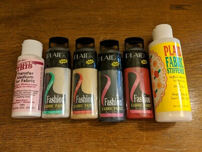 Plaid Fashion Fabric Paint 1.1oz, Fabric Stiffener, Transfer Medium for Fabric