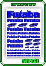 RC FUTABA RADIO STICKER DECAL SHEET REMOTE CONTROL PLANE CAR BOAT FASST BLUE