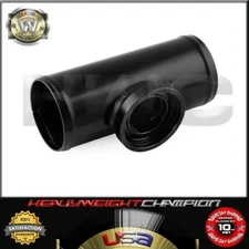 2.5" OD Black Aluminum Blow Off Valve Flange Adapter Pipe for HKS SSQV SQV BOV