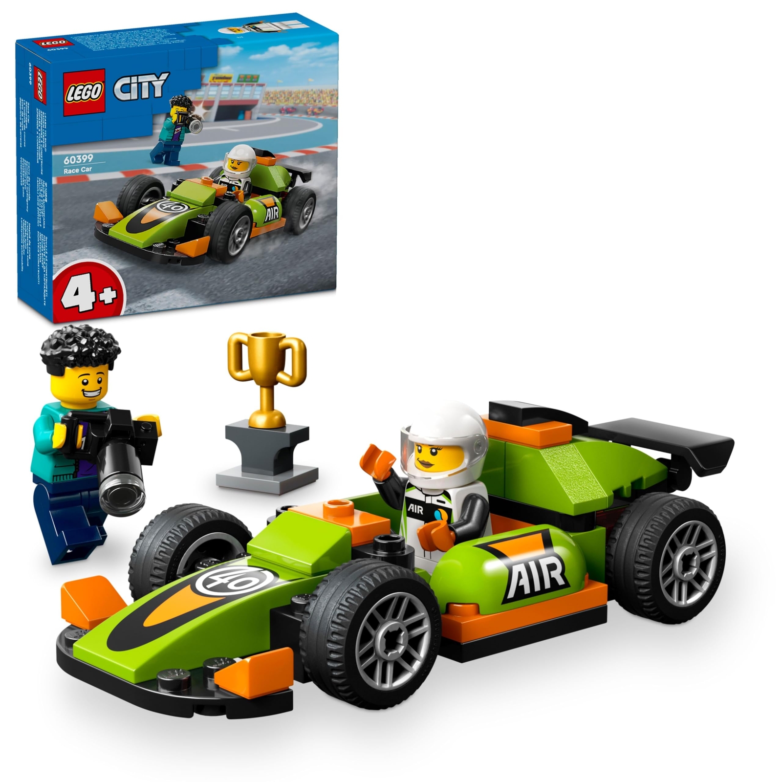 LEGO City Green Race Car Toy Building Blocks for Kids 2024 Set 60399