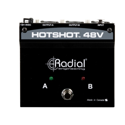 Radial HotShot 48V Condenser Microphone Switcher for two phantom powered mics