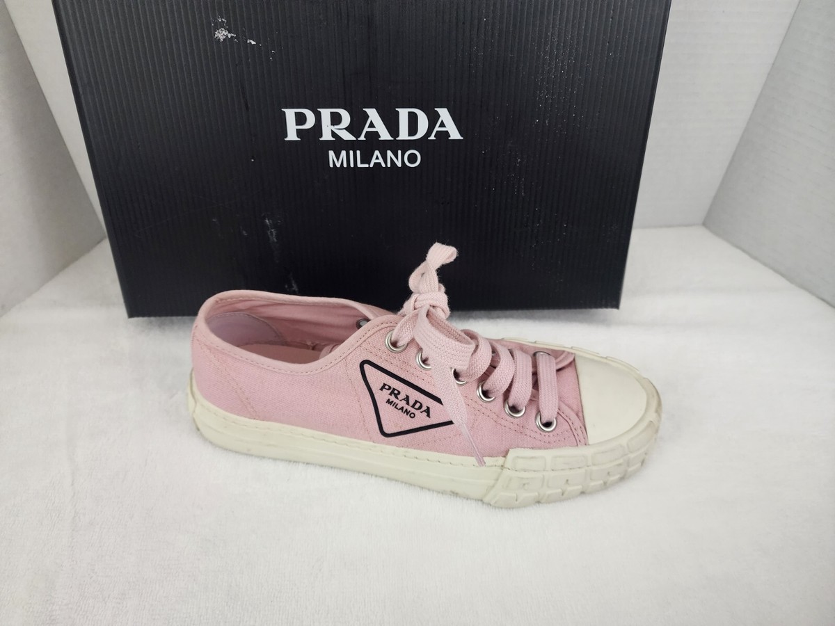 PRADA 38サイズ ☄️Prada☄️Red/White Leather High Top Sneakers Size 38