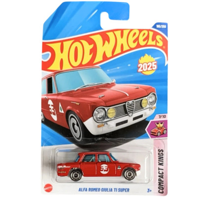 Hot Wheels 2025 Alfa Romeo Giulia TI Super Red - Boîte Non Ouverte, Série Compact Kings