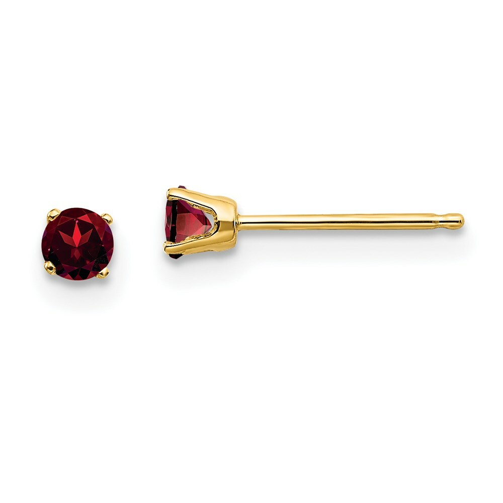 Серьги Январь 14 карат 3 ммГранатовый столб 17390₽