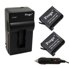 2 Battery  AC/Car Charger Kit for Gopro HERO 4 Black Silver AHDBT-401 AHDBT401