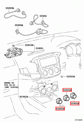 Genuine Toyota Hilux KUN35 KUN26 KUN25 KUN16 Dash Heater Fan Control Switch Knob - Picture 5 of 5