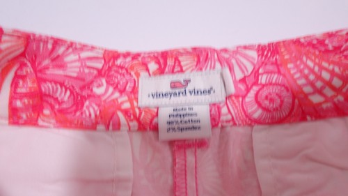 Vineyard Vines Girl's Pink Seashell Shorts Sz 10 Pink - Picture 13 of 16