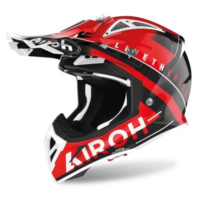Casco Uomo Airoh AVIATOR ACE AMAZE Red Gloss Rosso Lucido Motocross Enduro