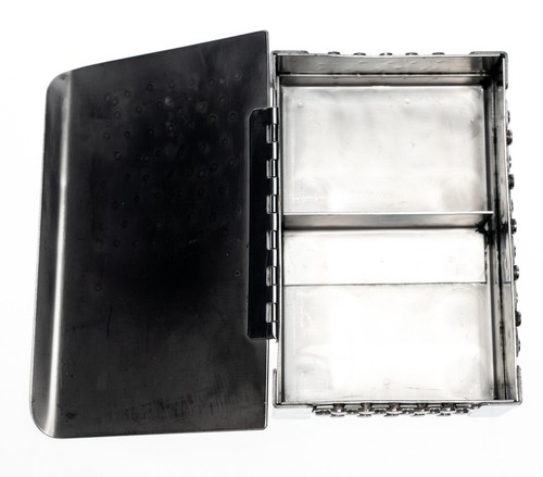 Stanley Szwarc Style Steel Box Small Welded Hinged 5.5x4x1.75in 1.75lbs Rare VG - Picture 12 of 21