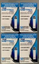 TRUE Metrix PRO Blood Glucose 200 Test Strips (4 Boxes Of 50 Ct) Exp 1/28/2027