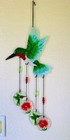 Decorative Sun Catchers Art Glass Hummingbird Wind Chimes 