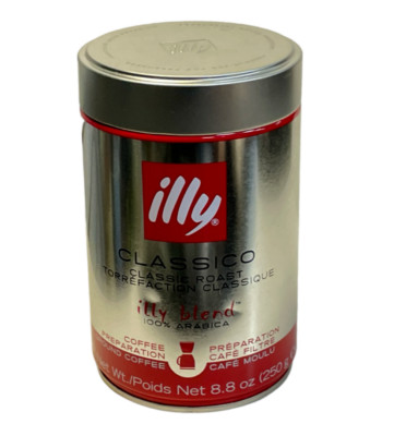 Illy Classico Classic Roast Illy Blend 100% Arabica Ground Coffee(8.8oz/250g)New