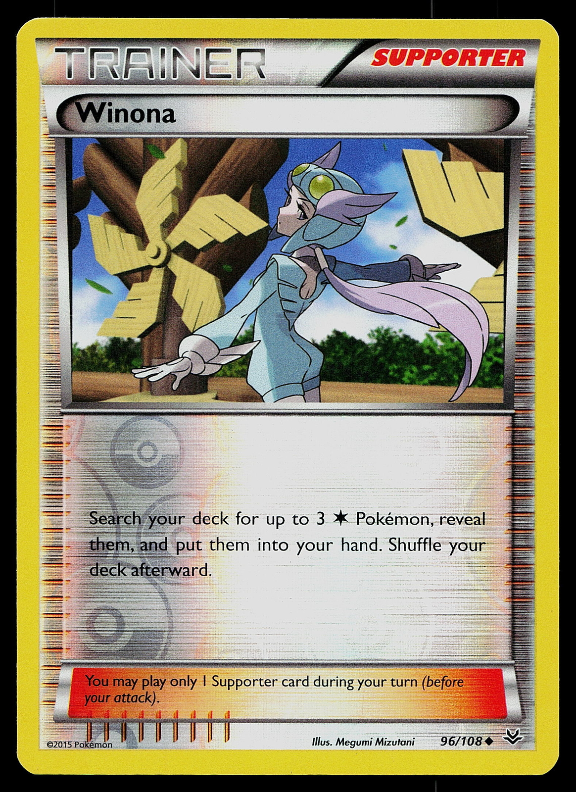 Pokemon XY - Roaring Skies 96/108 Winona Reverse Holo