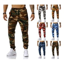 Mens Camo Pants Cargo Trousers Military Combat Army Tactical BDU Camoflage Pants