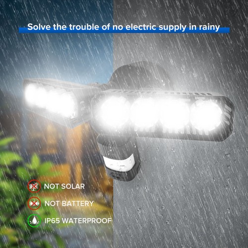 36W 3600LM LED Motion Activated Security Light Dusk to Dawn Outdoor Flood Light - Picture 4 of 18