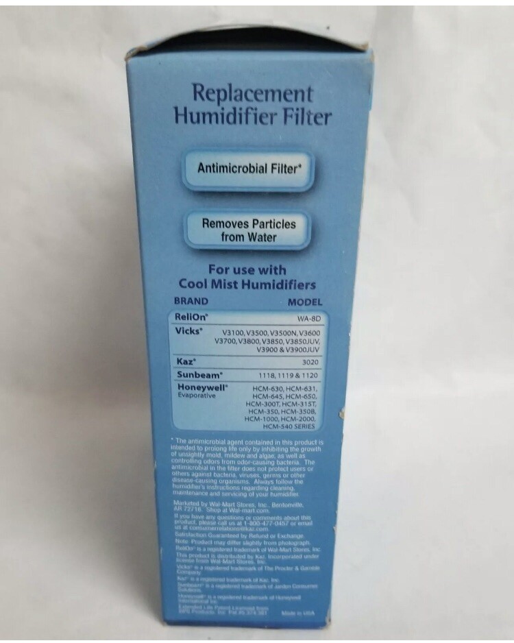 NEW Reli On Replacement Humidifier Filter for Vicks V3700, V3900, & ReliOn WA-8D