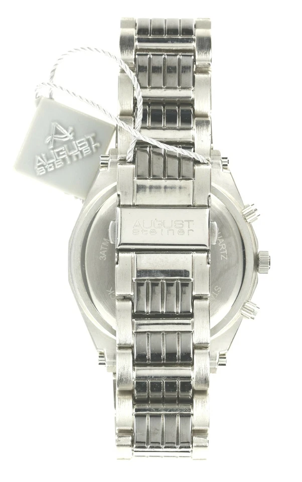 August Steiner 194833 Men's Blue Dial Silver Bracelet Watch - Image 3 of 4