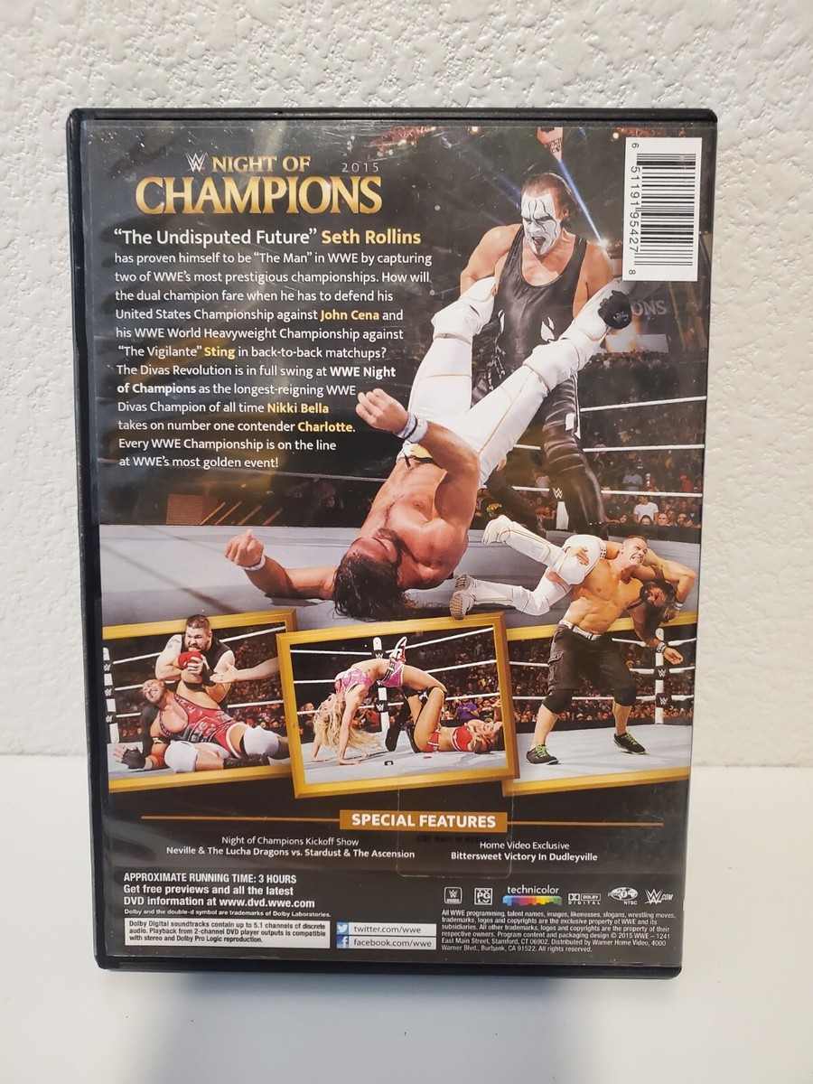 WWE: Night of Champions 2015 DVD World Wrestling Entertainment
