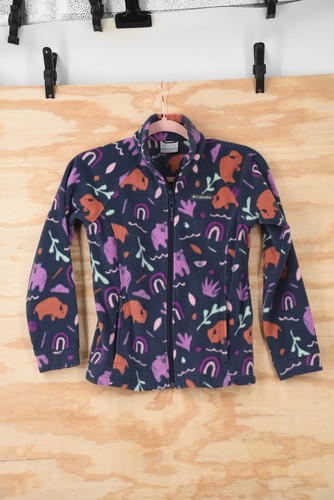 Columbia Full Zip Buffalo & Bear AOP Polar Fleece Jacket Girle Medium - Picture 4 of 12