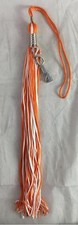 NEW Orange  White Class 2014 Charm Graduation Tassel 9" Jostens