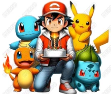 Pokemon  Birthday  DTF  Shirt Iron on Transfer