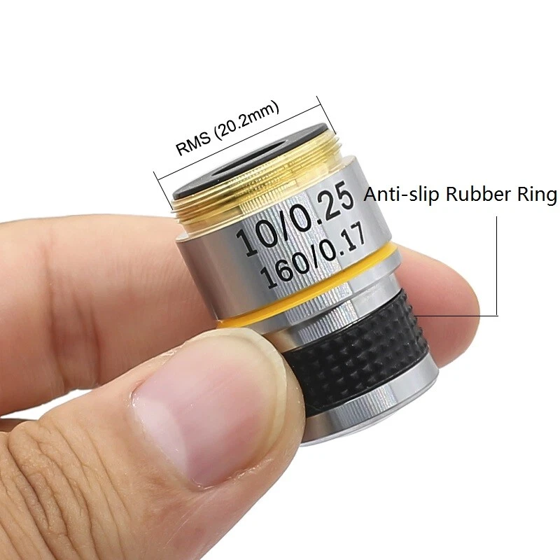 Achromatic Objective Lens f/ Biological Microscope 185mm 4X 10X 20X 40X 60X 100X - Image 4 of 4