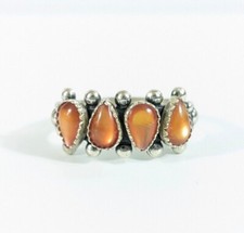 Size 8 Orange mop Wheeler Manufacturing Southwestern Sterling Silver Ring