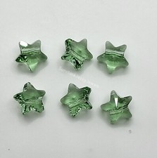 6pc Swarovski Crystal Peridot 8mm Star 5714 Beads; Green
