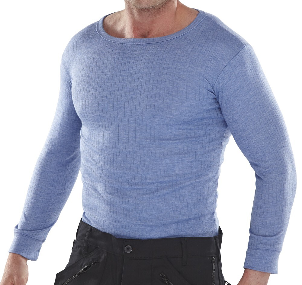 Beeswift Thermal Vest Long Sleeve Blue XXL