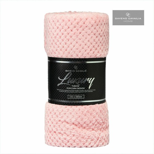 LUXURY POPCORN WAFFLE BLANKET FLEECE TRAVEL THROW SOFA BED WARM COSY EXTRA LARGE - Picture 3 of 195