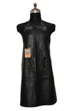 Black Real Leather Apron Butcher Apron -Cook Apron -BBQ Apron -Cooking Apron