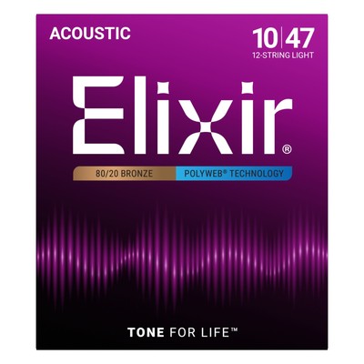 Elixir 11150 Polyweb Acoustic 12-String 10-47 - Westerngitarrensaiten