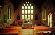 Jamestown, VA Memorial Church/Interior/Ornate Window/Cross/Religion/Pews -A127