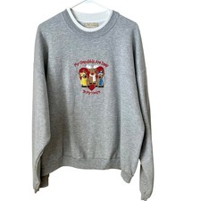 VTG Embroidered Grandma Sweatshirt Sz XL Grandkids Are Dear To My Heart Deer