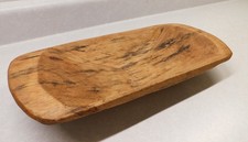 Vintage Wooden Hand Carved Rectangle Bowl 13" x 6" x 2"