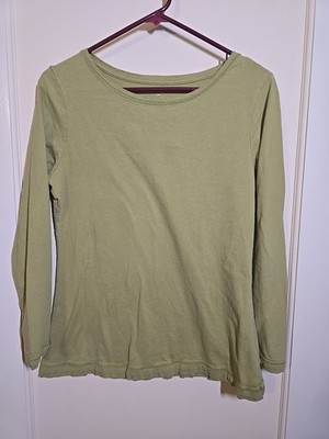Faded Glory White Long Sleeve T-shirt Women's Size Medium
