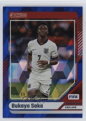 2024-25 Panini Donruss FIFA Blue Cubic 94/99 Bukayo Saka #54 0p3q