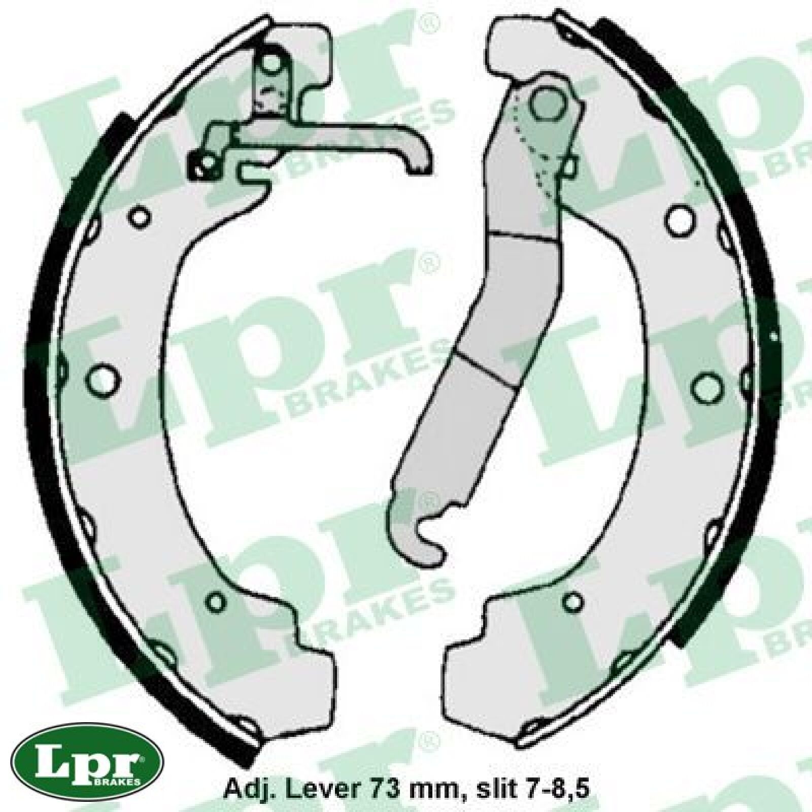 LPR 06740 Bremsbackensatz 4 Bremsbacken Trommelbremse für VW