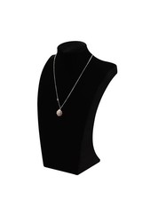 Necklace Bust Stand 11" Black Velvet Jewelry Display Holder for Home/Shop